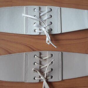 Stretch Lace-Up Belts x 2 NEW